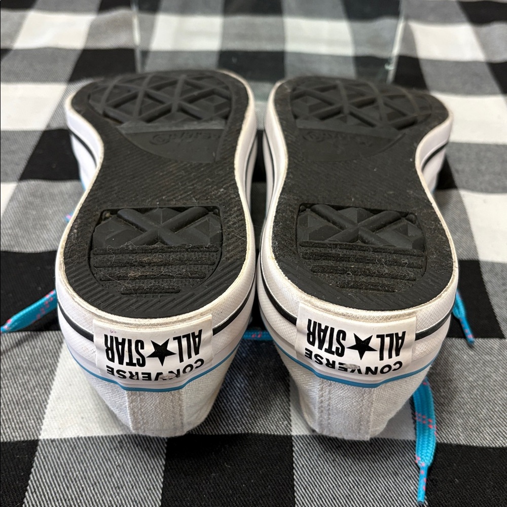Converse All Star White Blue Low Lace Up Sneaker Shoes Women's Size 7.5 - Picture 6 of 13